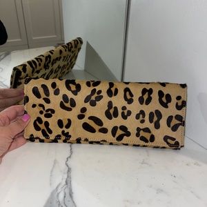Animal print clutch
